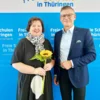 Sprecher der LAG, Marco Eberl, mit der neuen Co-Sprecherin Doreen Thea Kneisel